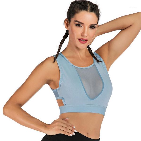 gym clothing padded strappy sports bra breathable mesh splicing women back hollow out fitness workout active wear1, White;black
gym clothing padded strappy sports bra breathable mesh splicing women back hollow out fitness workout active wear1, White;black