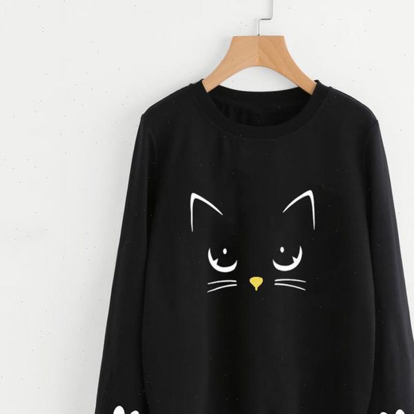 38 popular women autumn and winter cat weater round neck long sleeve regular womens and blouses ladies top, White
38 popular women autumn and winter cat weater round neck long sleeve regular womens and blouses ladies top, White