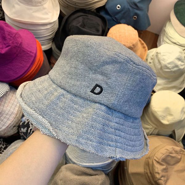 fisherman's letter d cotton korean fashion versatile basin casual street curled hat men and women, Blue;gray
fisherman's letter d cotton korean fashion versatile basin casual street curled hat men and women, Blue;gray