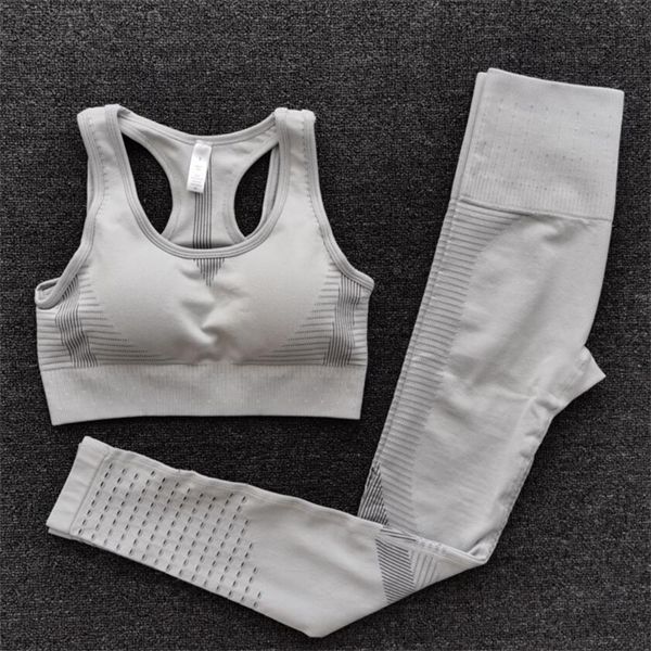 2pcs sports suits women seamless yoga sets fitness gym clothing waist straps sport leggings high elasticity bra pants c0122, Gray
2pcs sports suits women seamless yoga sets fitness gym clothing waist straps sport leggings high elasticity bra pants c0122, Gray