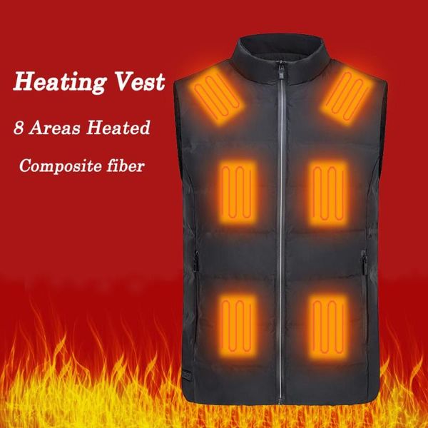 men's vests 8 areas heated outdoor men electric vest usb heating winter thermal polyester camping hiking warm jacket, Black;white
men's vests 8 areas heated outdoor men electric vest usb heating winter thermal polyester camping hiking warm jacket, Black;white