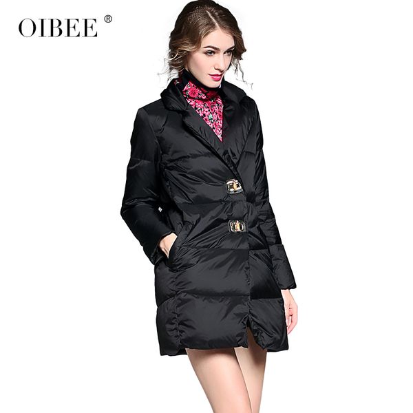 oibee autumn and winter women's new warm thick padded suit collar single-breasted casual ladies down jacket, Black
oibee autumn and winter women's new warm thick padded suit collar single-breasted casual ladies down jacket, Black