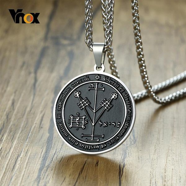 vnox fourth pentacle of jupiter key of solomon seals pendant for men black stainless steel rock punk necklace, Silver
vnox fourth pentacle of jupiter key of solomon seals pendant for men black stainless steel rock punk necklace, Silver
