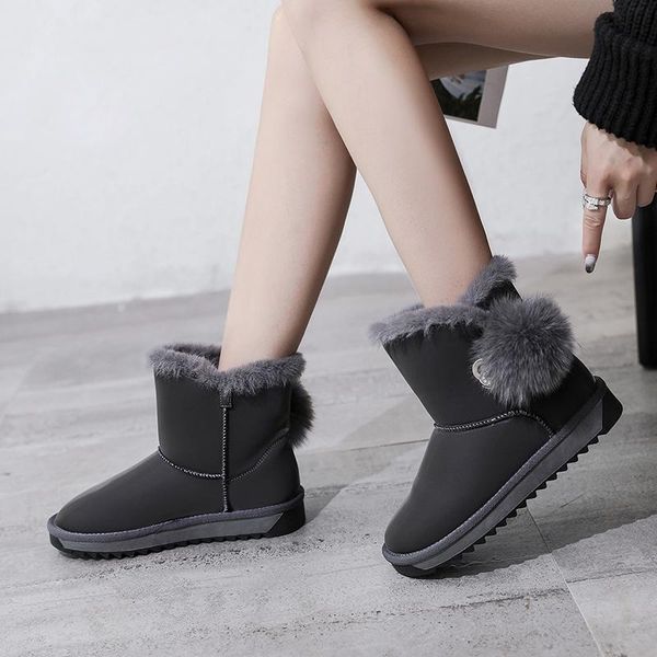 snow boots women shoes 2020 fur ankle boots hairball decoration flat plush women winter warm shoes botines mujer, Black
snow boots women shoes 2020 fur ankle boots hairball decoration flat plush women winter warm shoes botines mujer, Black