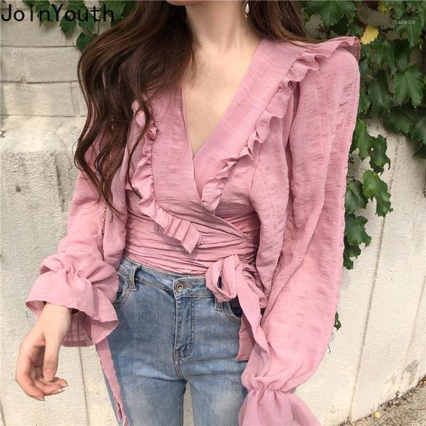 joinyouth bandage solid korean women blouses v neck fashion blusas mujer 2020 lantern sleeve chiffon shirts fashion j4391, White
joinyouth bandage solid korean women blouses v neck fashion blusas mujer 2020 lantern sleeve chiffon shirts fashion j4391, White