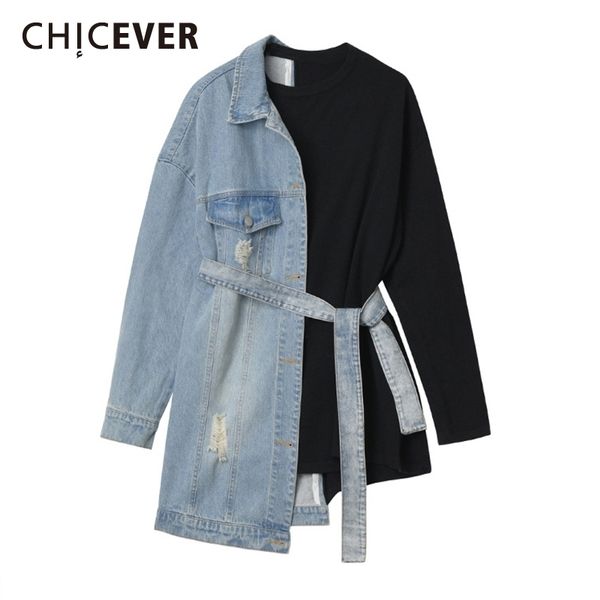 chicever korean patcheork hit color jacket for women lapel collar long sleeve oversize loose casual coats female clothes 201029, Black;brown
chicever korean patcheork hit color jacket for women lapel collar long sleeve oversize loose casual coats female clothes 201029, Black;brown