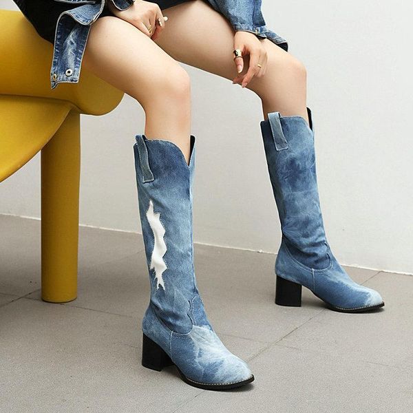 aiweiyi jean boots women knee high boots non-slip high heels woman stylish jeans ladies denim female shoes1, Black
aiweiyi jean boots women knee high boots non-slip high heels woman stylish jeans ladies denim female shoes1, Black