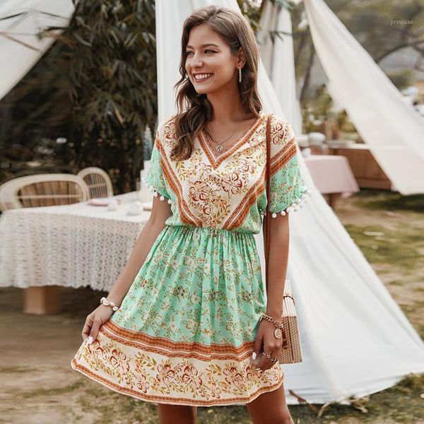 summer short print dress women a-line cotton bohemian v-neck high waist mid-calf dress1, Black;gray
summer short print dress women a-line cotton bohemian v-neck high waist mid-calf dress1, Black;gray