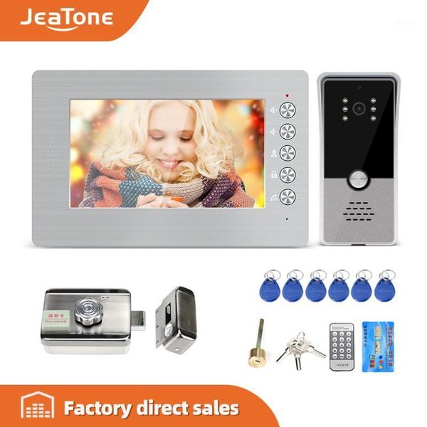 jeatone7'' video intercom with lock video door phone for apartment home electric lock access control system,support rfic card1
jeatone7'' video intercom with lock video door phone for apartment home electric lock access control system,support rfic card1