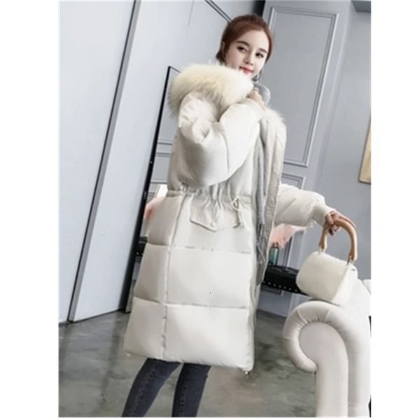 long outwear 2021 korean warm thick down new women's hooded cotton jacket loose fur collar parkas coat, Black
long outwear 2021 korean warm thick down new women's hooded cotton jacket loose fur collar parkas coat, Black