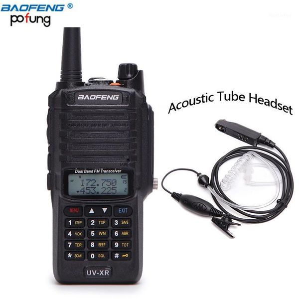 baofeng 10w uv-xr dual band portable radio ip67 waterproof powerful walkie talkie long range two way radio+acoustic tube headset1
baofeng 10w uv-xr dual band portable radio ip67 waterproof powerful walkie talkie long range two way radio+acoustic tube headset1