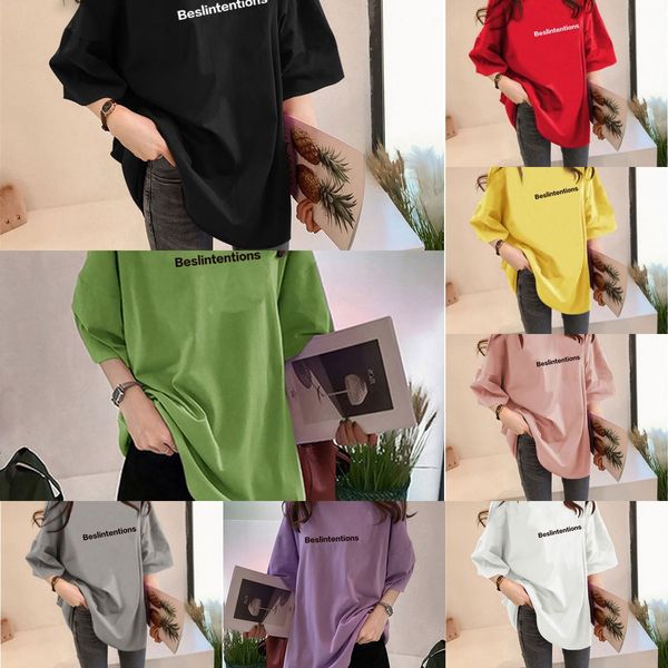 summer 2020 new korean style mid-length short-sleeved t-shirt women's fashion large size women's clothing t-shirt t-shirt sdfbe, White
summer 2020 new korean style mid-length short-sleeved t-shirt women's fashion large size women's clothing t-shirt t-shirt sdfbe, White