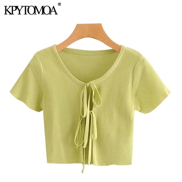 kpytomoa women chic fashion lace-up cropped knitted cardigan sweater vintage v neck short sleeve female outerwear chic y200915, White;black
kpytomoa women chic fashion lace-up cropped knitted cardigan sweater vintage v neck short sleeve female outerwear chic y200915, White;black
