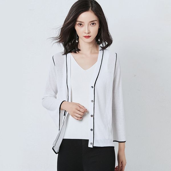 2020 summer new small fragrance thin cardigan korean jacket 2020 summer new women's small fragrance knitwear knitwearthin knitwear w, White;black
2020 summer new small fragrance thin cardigan korean jacket 2020 summer new women's small fragrance knitwear knitwearthin knitwear w, White;black