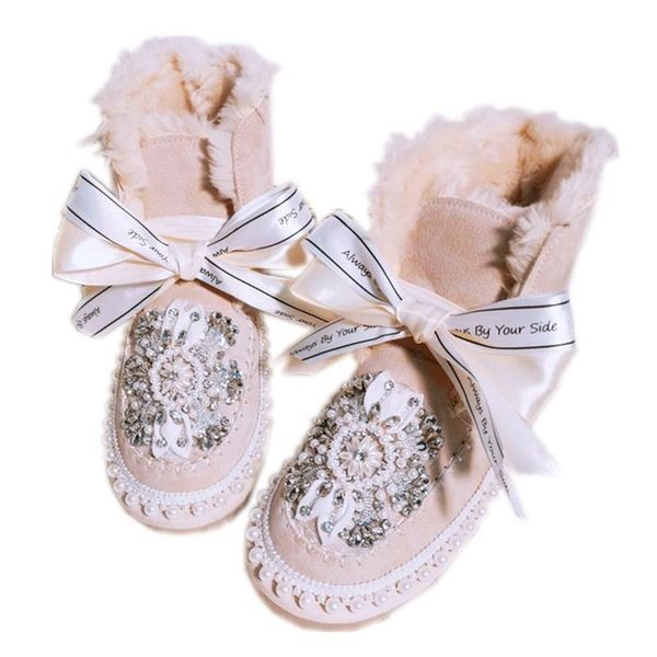 sweet ladies bow snow boots women cow suede flat ankle booties 2020 rhinestones pearls beading warm plush winter shoes botas, Black
sweet ladies bow snow boots women cow suede flat ankle booties 2020 rhinestones pearls beading warm plush winter shoes botas, Black