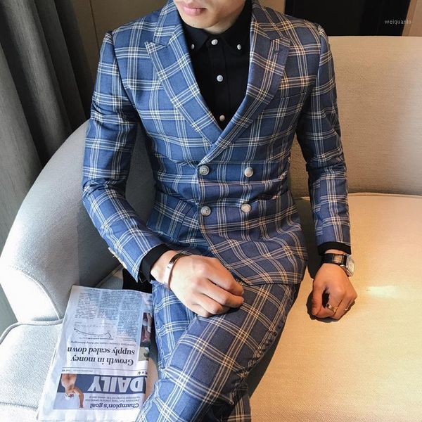 3 piece tsuit men's plaid suit jacket 3xl 4xl khaki gray blue groom wedding dress suit men's self-cultivation1, White;black
3 piece tsuit men's plaid suit jacket 3xl 4xl khaki gray blue groom wedding dress suit men's self-cultivation1, White;black