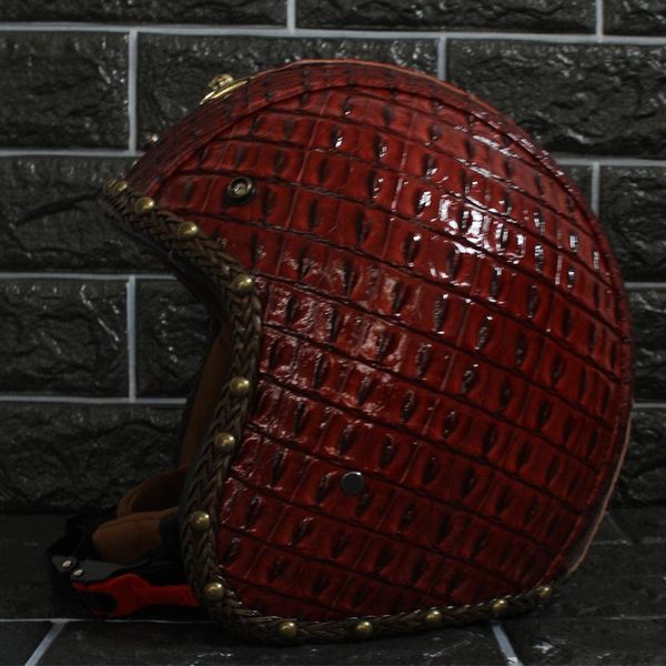 new synthetic leather motorcycle helmet retro vintage cruiser chopper scooter cafe racer moto helmet 3/4 open face
new synthetic leather motorcycle helmet retro vintage cruiser chopper scooter cafe racer moto helmet 3/4 open face