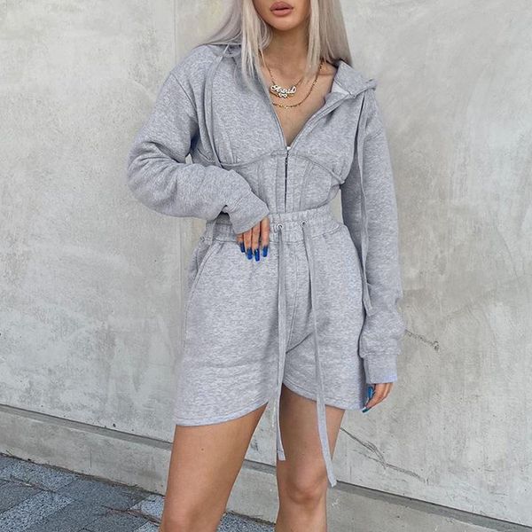 women's tracksuits 2021 autumn winter two pieces set women casual cotton zipper hooded sweatshirt + shorts high waist 2 pcs sport for, Gray
women's tracksuits 2021 autumn winter two pieces set women casual cotton zipper hooded sweatshirt + shorts high waist 2 pcs sport for, Gray
