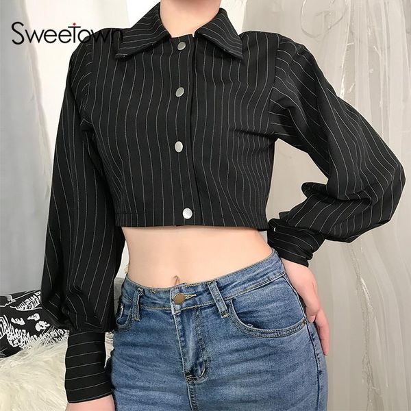 new striped autumn jacket women streetwear single-breasted long sleeve womens jackets and coats 2020 cropped korean jacket, Black;brown
new striped autumn jacket women streetwear single-breasted long sleeve womens jackets and coats 2020 cropped korean jacket, Black;brown