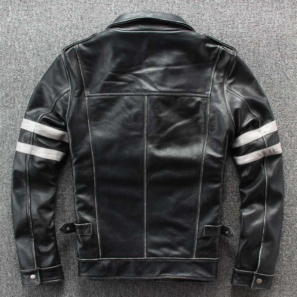men's leather & faux 2021 autumn winter natural jacket mens slim fit real pockets zippers motor biker clothing overcoats1, Black
men's leather & faux 2021 autumn winter natural jacket mens slim fit real pockets zippers motor biker clothing overcoats1, Black
