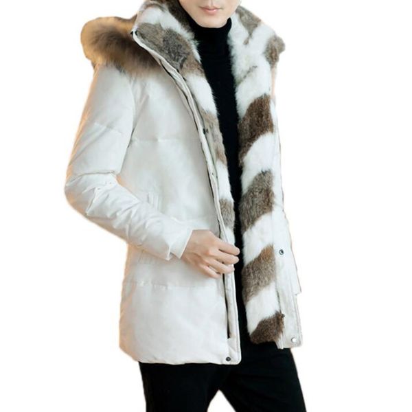 winter new men's medium long jacket clothes thicken warm white duck down hooded casual plus size male coat, Black
winter new men's medium long jacket clothes thicken warm white duck down hooded casual plus size male coat, Black
