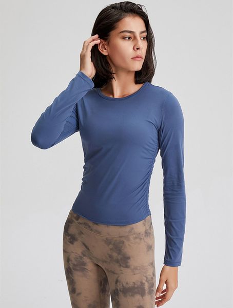 autumn and winter new solid color elastic yoga long sleeve slim elastic crew neck sports t-shirt for women, White
autumn and winter new solid color elastic yoga long sleeve slim elastic crew neck sports t-shirt for women, White