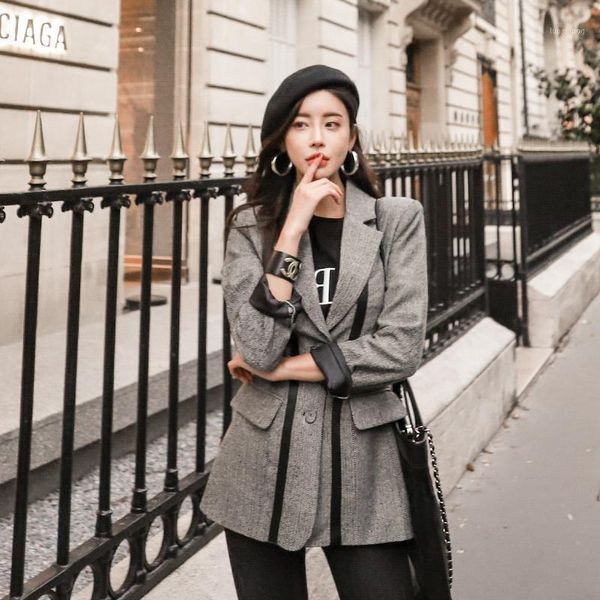 women chic blazer elegant office suit pockets long sleeve wear coat female casual outerwear 2020 new autumn sashes wb341, White;black
women chic blazer elegant office suit pockets long sleeve wear coat female casual outerwear 2020 new autumn sashes wb341, White;black
