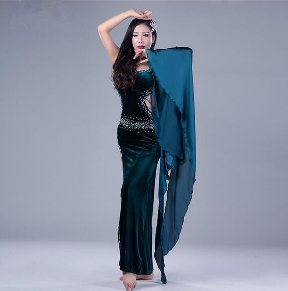 korea velvet one piece oriental dance costume women belly dance performance show dress bling bling wings sleeve outfit maroon, Black;red
korea velvet one piece oriental dance costume women belly dance performance show dress bling bling wings sleeve outfit maroon, Black;red