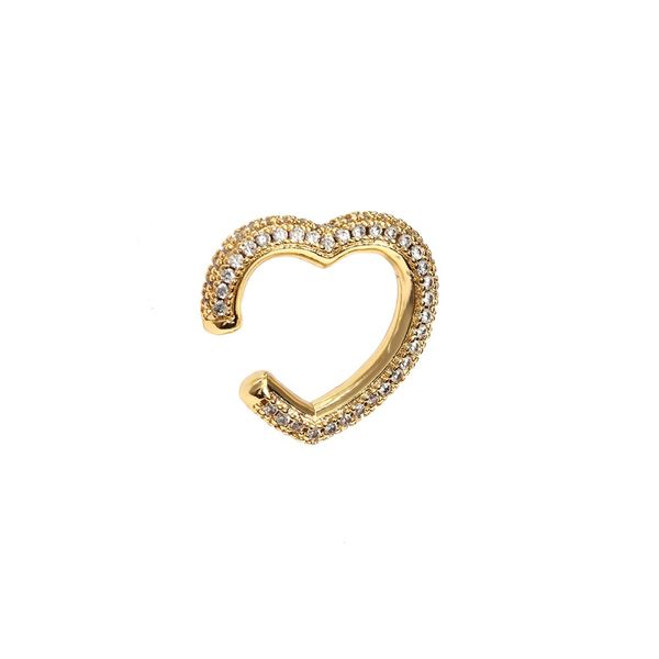 ear clip on earrings cuff heart heart cz gold color earring full crystal ear cuff jewelry aretes non pierced earring, Silver
ear clip on earrings cuff heart heart cz gold color earring full crystal ear cuff jewelry aretes non pierced earring, Silver