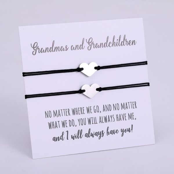 a set-heart grandma grandchildren stainless steel charm bracelets friends lover women girl couple adjustable jewelry, Golden;silver
a set-heart grandma grandchildren stainless steel charm bracelets friends lover women girl couple adjustable jewelry, Golden;silver