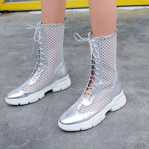 mesh boots summer women mid calf boots genuine leather hollow out flat rome sandals cool breathable women's shoes1, Black
mesh boots summer women mid calf boots genuine leather hollow out flat rome sandals cool breathable women's shoes1, Black