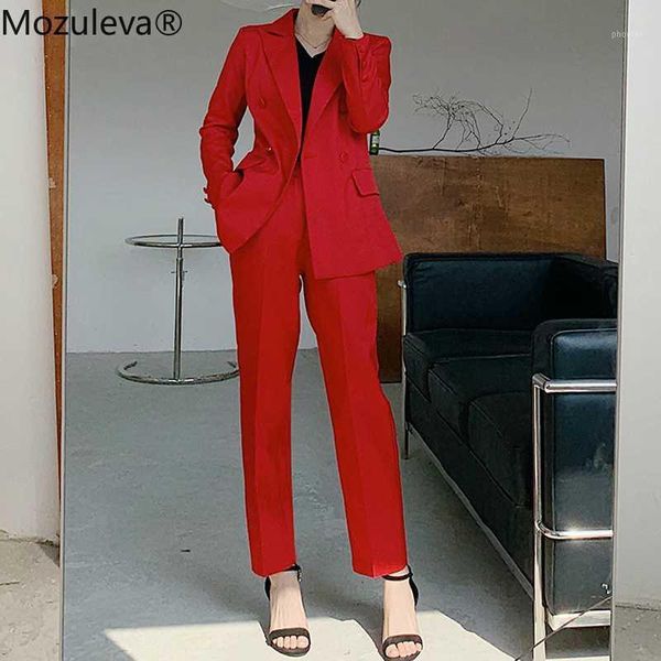 mozuleva 2020 notch collar double-breasted women slim blazer&high waist pockets straight suit pants two pieces business suit1, White;black
mozuleva 2020 notch collar double-breasted women slim blazer&high waist pockets straight suit pants two pieces business suit1, White;black