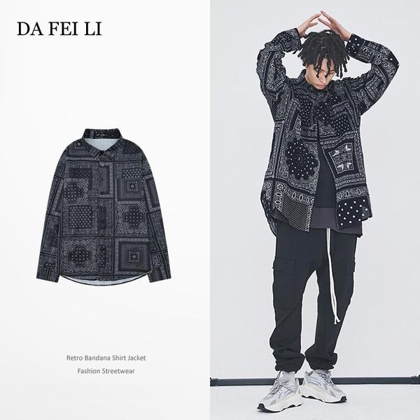 men's casual shirts 2021 drop fashion vintage streetwear black bandana shirt jacket thin autumn paisley jackets for men1, White;black
men's casual shirts 2021 drop fashion vintage streetwear black bandana shirt jacket thin autumn paisley jackets for men1, White;black