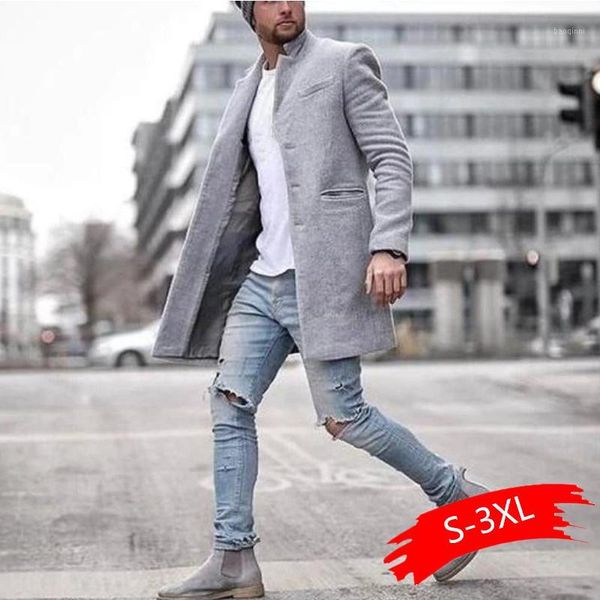 men jackets vintage casual lapel coat solid color long sleeve slim single-breasted wool blends1, Black;brown
men jackets vintage casual lapel coat solid color long sleeve slim single-breasted wool blends1, Black;brown