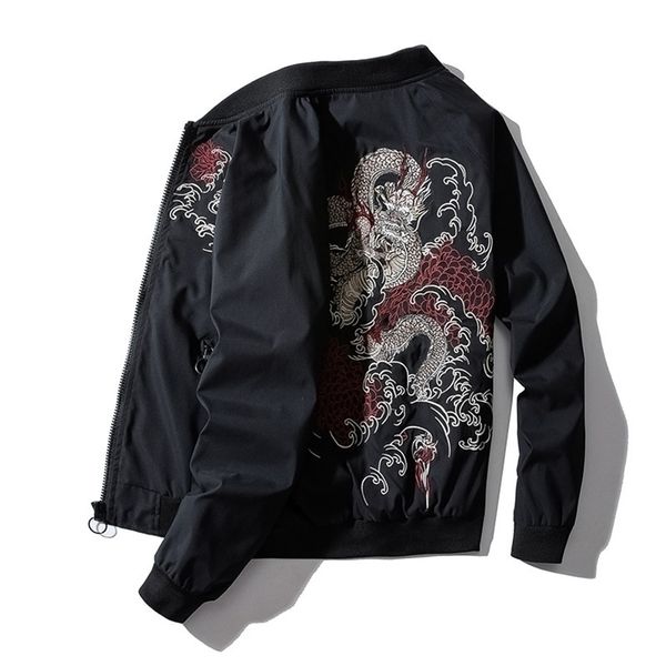 winter bomber jacket men dragon chinese embroidery pilot jacket retro rock hip hop jacket youth streetwear high street male 201118, Black;brown
winter bomber jacket men dragon chinese embroidery pilot jacket retro rock hip hop jacket youth streetwear high street male 201118, Black;brown