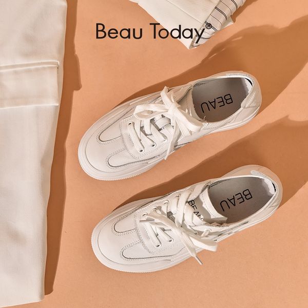 beautoday white sneakers women genuine cow leather round toe lace-up closure ladies retro casual flat shoes handmade 29062 1006, Black;white
beautoday white sneakers women genuine cow leather round toe lace-up closure ladies retro casual flat shoes handmade 29062 1006, Black;white