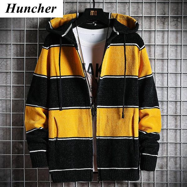 huncher mens hooded cardigan sweater men coats autumn oversized korean striped knitted cardigans male cold blouse sweaters kg-878, White;black
huncher mens hooded cardigan sweater men coats autumn oversized korean striped knitted cardigans male cold blouse sweaters kg-878, White;black