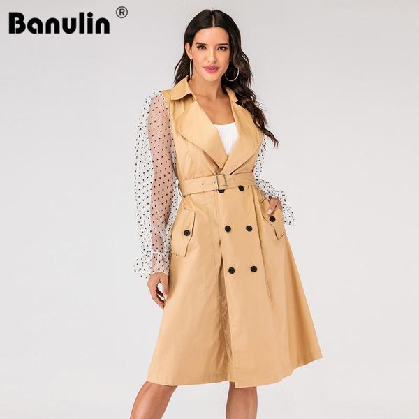 women's trench coats british double breasted spliced dot print sleeve long coat women windbreaker turn-down collar overcoats autumn 202, Tan;black
women's trench coats british double breasted spliced dot print sleeve long coat women windbreaker turn-down collar overcoats autumn 202, Tan;black