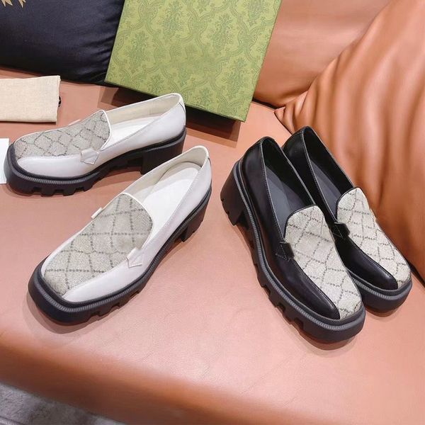 classic dress shoes designer leather letter thick heel high heels 100% cowhide metal button platform women shoe square high-heeled boat, Black
classic dress shoes designer leather letter thick heel high heels 100% cowhide metal button platform women shoe square high-heeled boat, Black
