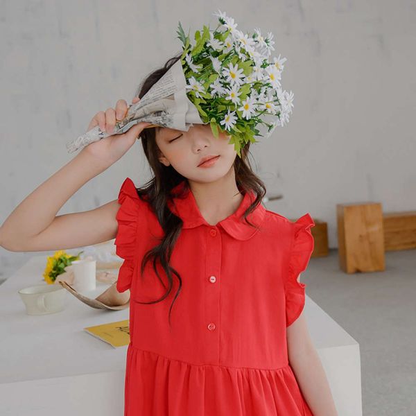 children's version 20017 korean girls' summer lapel ear cuffs medium length doll princs drs jadn7unt, Red;yellow
children's version 20017 korean girls' summer lapel ear cuffs medium length doll princs drs jadn7unt, Red;yellow