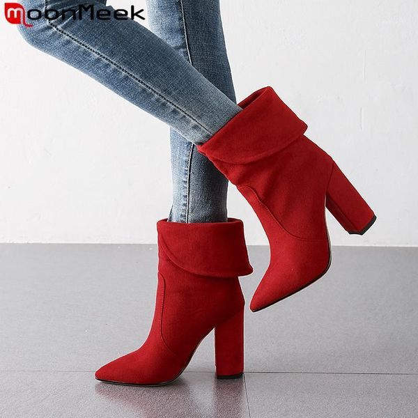 moonmeek 2020 new ankle boots pointed toe slip on ladies prom boots flock high heels autumn winter womens big size 34-431, Black
moonmeek 2020 new ankle boots pointed toe slip on ladies prom boots flock high heels autumn winter womens big size 34-431, Black