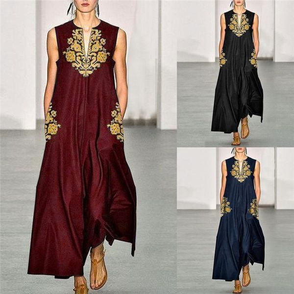 new arrival women casual dress big size 5xl sleeveless deep v-neck long dress female boho style beach party vestidos, Black;gray
new arrival women casual dress big size 5xl sleeveless deep v-neck long dress female boho style beach party vestidos, Black;gray