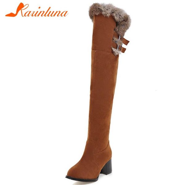 boots karin ladies winter high heels elegant flock knee women fashion faux fur decorating shoes woman, Black
boots karin ladies winter high heels elegant flock knee women fashion faux fur decorating shoes woman, Black
