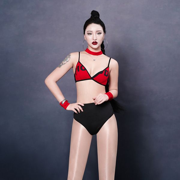 jazz dance costumes women bikini set pole dancing clothes outfits for woman nightclub bar dj ds ladies rave wear, Black;red
jazz dance costumes women bikini set pole dancing clothes outfits for woman nightclub bar dj ds ladies rave wear, Black;red