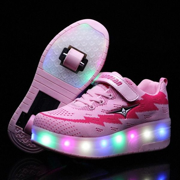 two wheels pink blue sneakers usb charging led light roller skate shoes for children kids shoes boys girls light up #bx08
two wheels pink blue sneakers usb charging led light roller skate shoes for children kids shoes boys girls light up #bx08