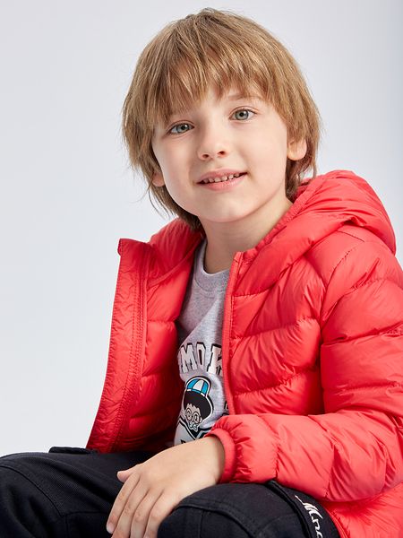 2020 new lightweight down jacket hooded short boys and girls 3-15 years old children's winter coat, Blue;gray