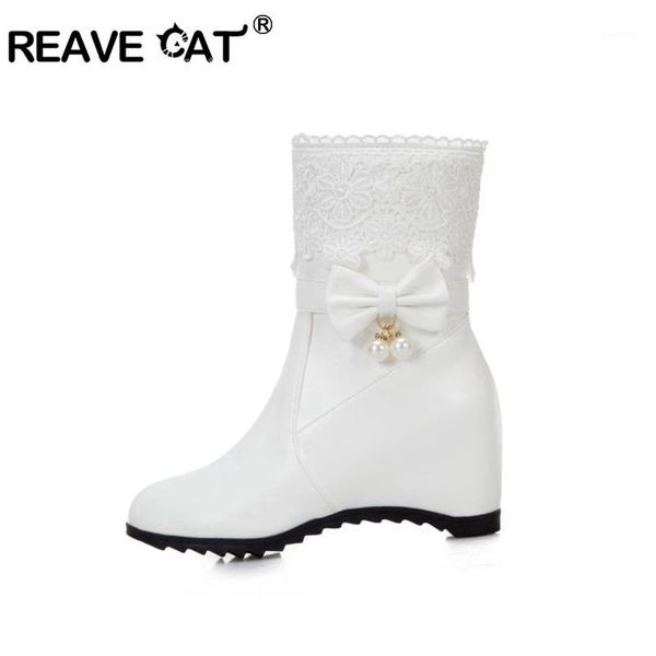 boots reavecat winter warm mid-calf round toe wedges pu zipper butterfly-knot bead big size 33-43 black white casual daily a31031
boots reavecat winter warm mid-calf round toe wedges pu zipper butterfly-knot bead big size 33-43 black white casual daily a31031