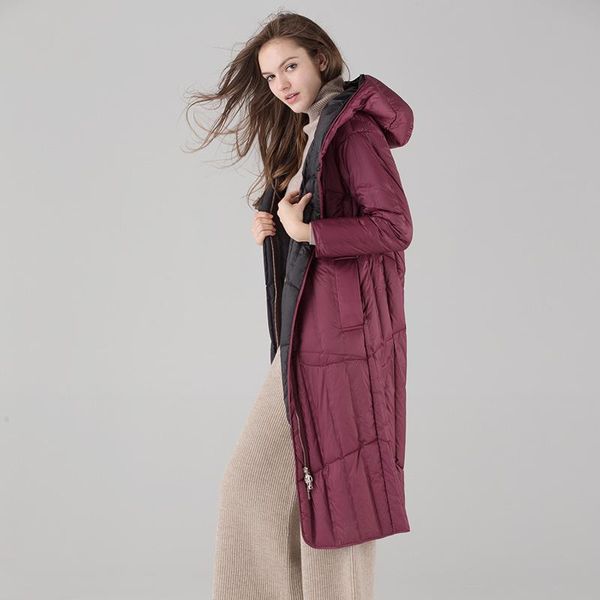 women's down & parkas 2021 autumn winter 90% duck jacket woman hooded long coats female double sided chaquetas plumas mujer lx2209, Black
women's down & parkas 2021 autumn winter 90% duck jacket woman hooded long coats female double sided chaquetas plumas mujer lx2209, Black