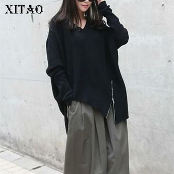 xitao harajuku plus size knit sweater casual v neck long sleeve irregular patchwork zipper korean fashion autumn new cxb792 201222, White;black
xitao harajuku plus size knit sweater casual v neck long sleeve irregular patchwork zipper korean fashion autumn new cxb792 201222, White;black