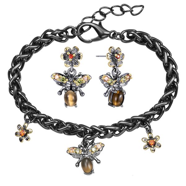 brass link chain bracelet earrings sets lovely animal brown cateye stone 2 tone plate female 2pcs jewelry, Silver
brass link chain bracelet earrings sets lovely animal brown cateye stone 2 tone plate female 2pcs jewelry, Silver